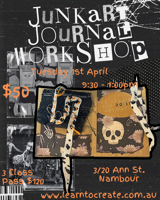 JunkArt Journal Workshop - Tue. 1st Apr.