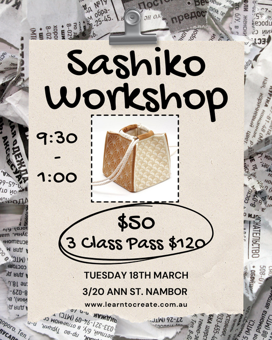 Sashiko Workshop - Tue. 18th Mar.